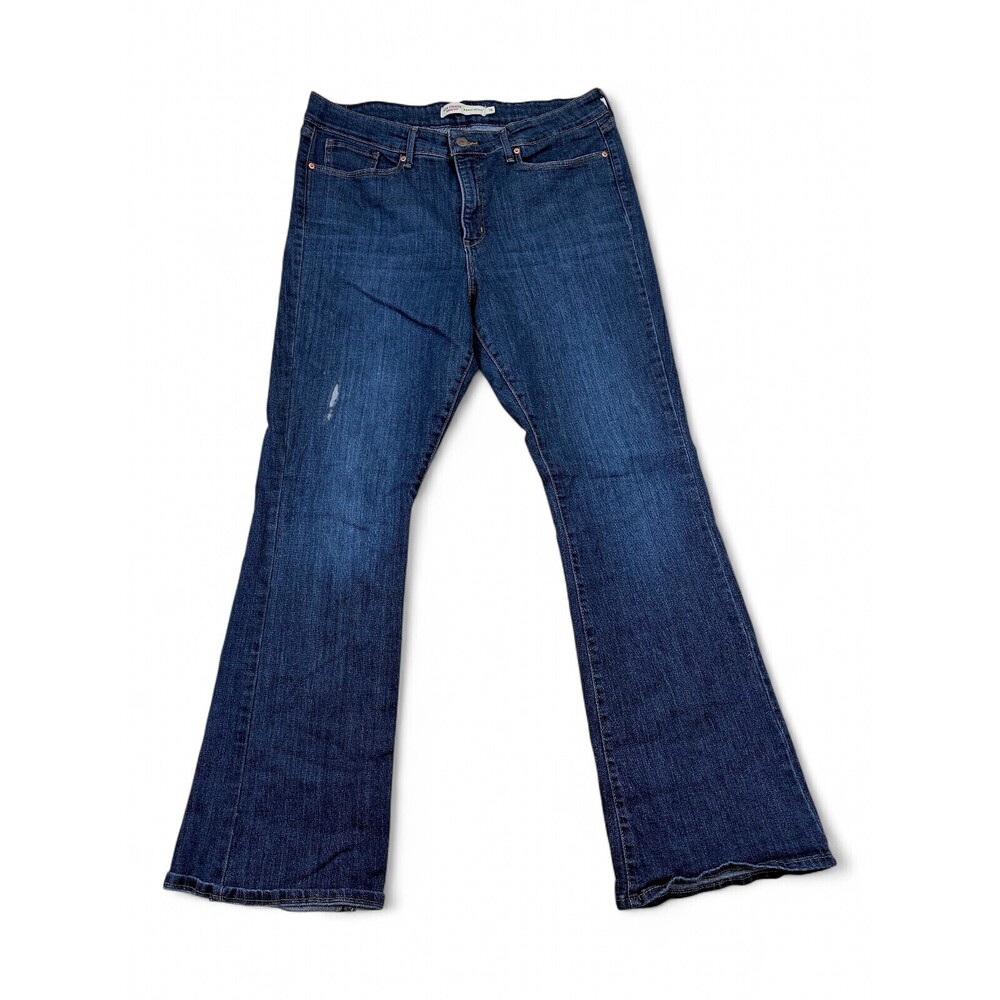 Levi's Mid-Rise Bootcut Jeans Women Size 16 (34x32) Dark Wash‎